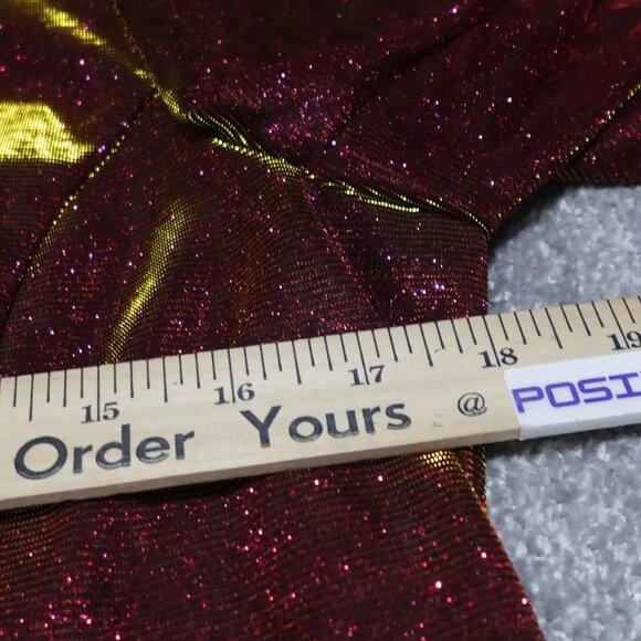 Rock & Roll Denim Blazer Jacket Women's Medium Red Color Changing Metallic - Picture 6 of 13